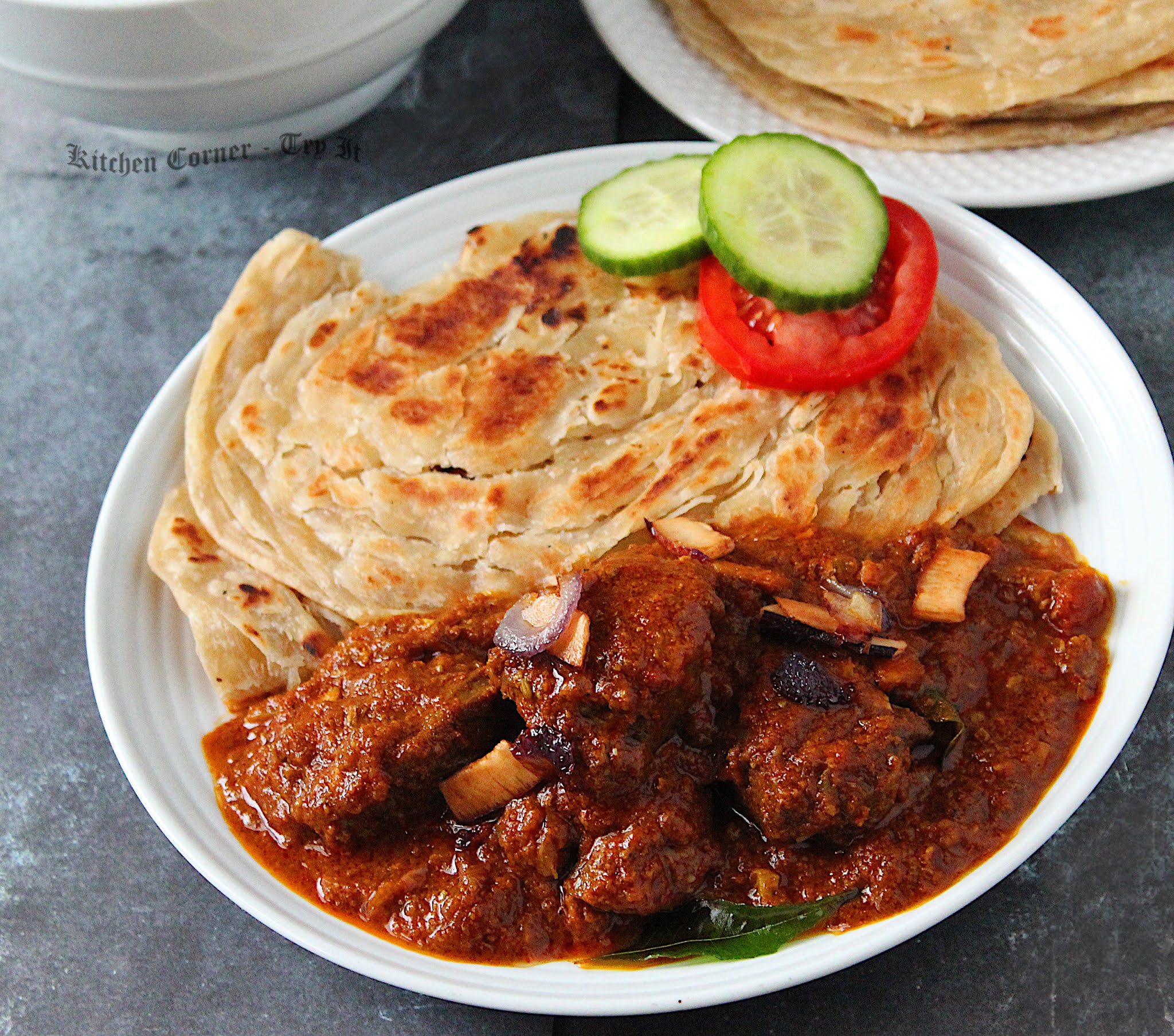 Porotta ( 4 pieces)  with Beef