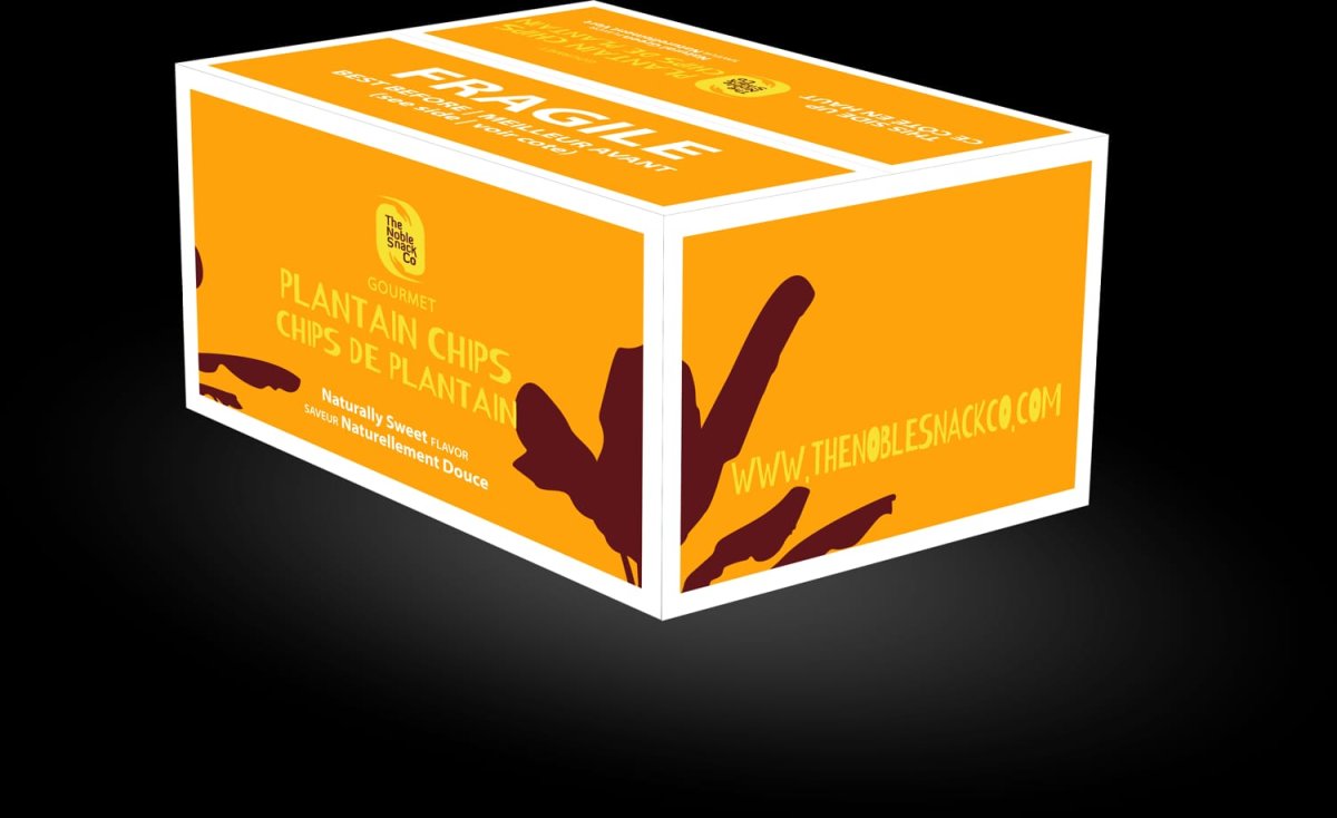 Noble Plantain Chips - Box of 85g (55 units), Yellow(Naturally Ripe)