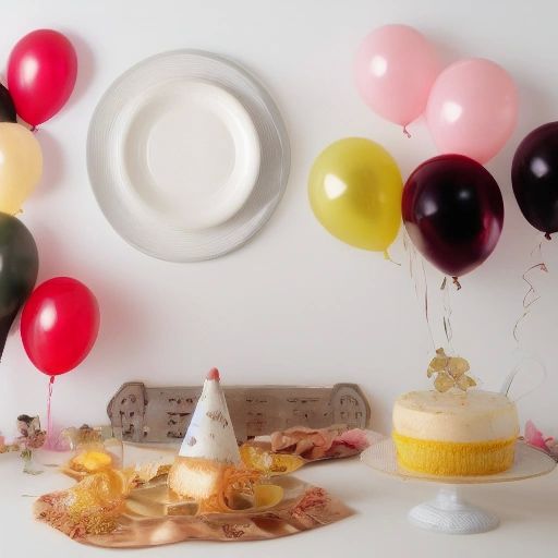 Happy Birthday Balloons Black and Gold