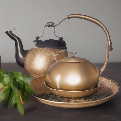 3PC TEA KETTLE GOLDEN SET 1