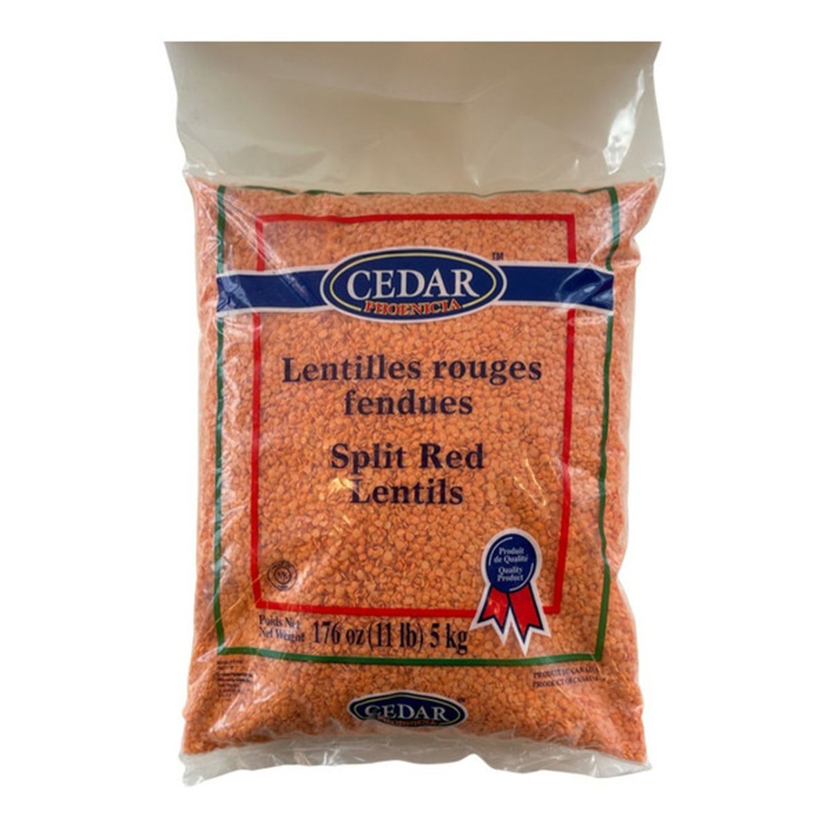 Cedar Red Split Lentils  5Kg