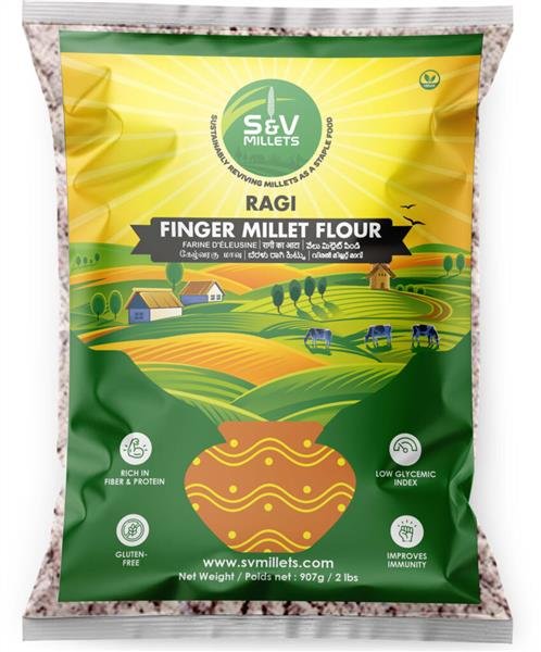 S&V Millets Ragi (Finger Millet) Flour 1kg