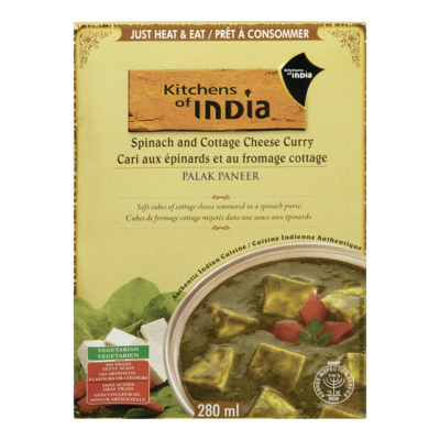 Kitchens of India Palak Paneer Spinach Cottage Cheese Curry 280 m