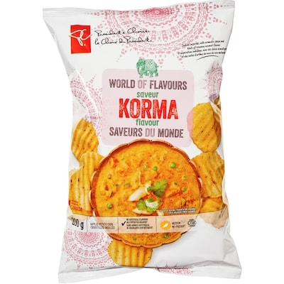 President's Choice World of Flavours Korma Flavour Rippled Potato Chips 200 g