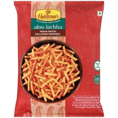 Haldiram Crunchy And Spicy Potato Sticks Aloo Laccha Namkeen 150 g